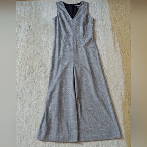 Karl Lagerfeld Glen Plaid Vintage Wide Leg Jumpsuit